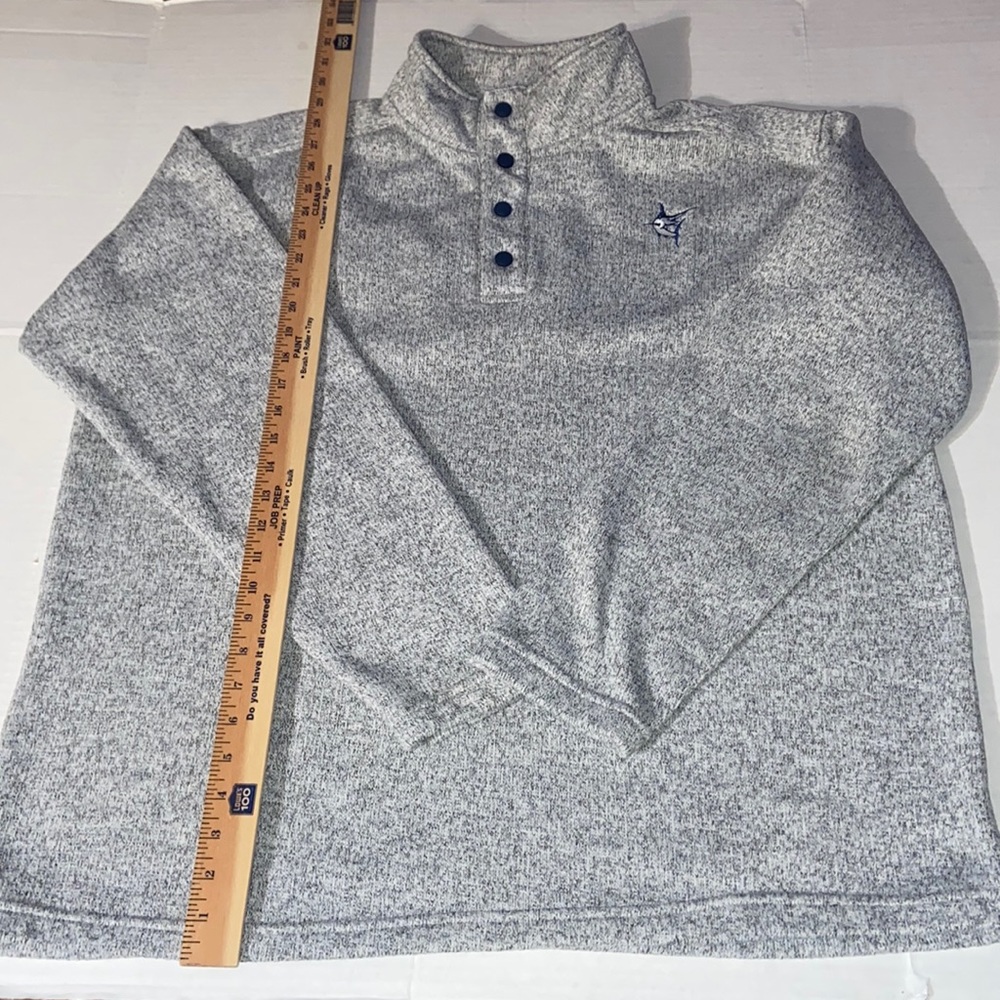 Whitewater Cape Cod 4 snap pullover sweater. Long sleeve XL grey heather.